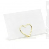    Ültető kártya tartó szív forma - 10 db/csomag Esküvői díszítés